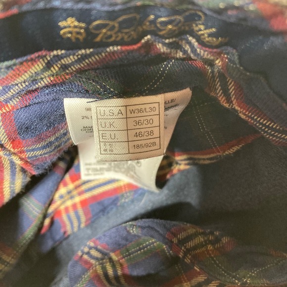 Brooks Brothers Clark Blue Corduroy Straight Leg Flat Front Men's Size 36x30 - Picture 7 of 10